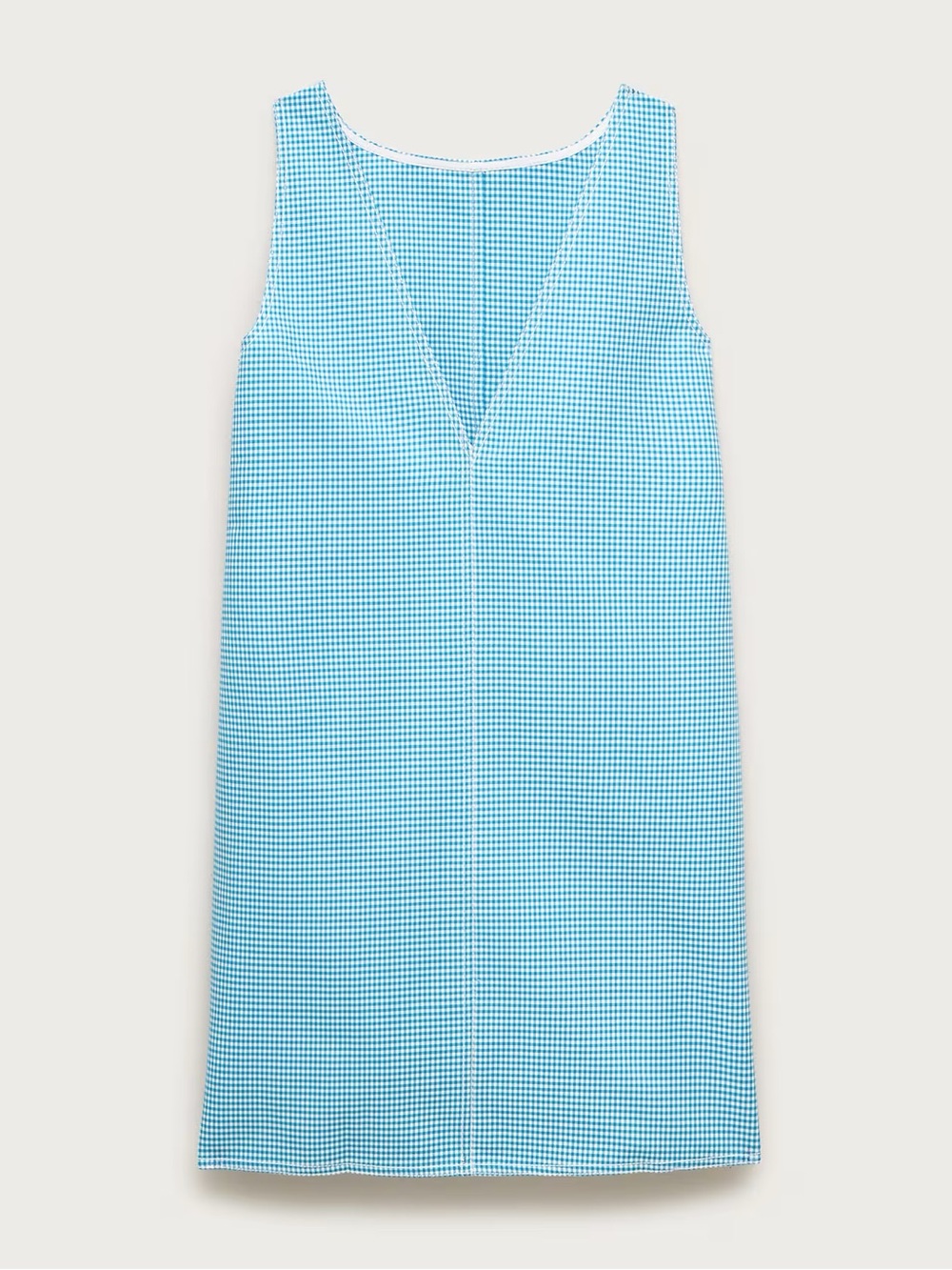 J. Crew Blue Sleeveless Gingham Mini Shift Dress - Picture 6 of 6